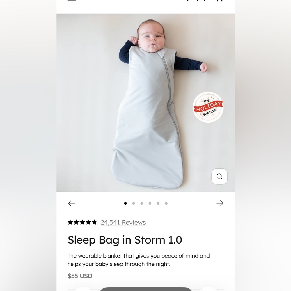 Kyte BABY Sleep Bag in Light Gray